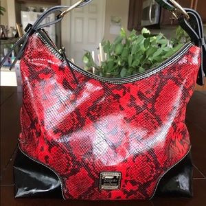 Dooney & Bourke Red Python Hobo